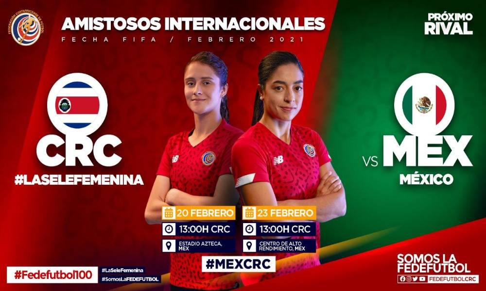Este lunes la FEDEFUTBOL oficializó los dos juegos de fogueos de la Sele Femenina ante México; dos semanas después de que lo hicieron los mexicanos.