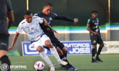 Edder Munguío marcó gol para Sporting, pero se fue expulsadom muy temprano en el juego ante Cartaginés.