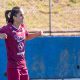 Katherine Alvarado marcó doblete ante Pococí esta tarde. El primer tanto fue su gol 100 con la camiseta del Saprissa.