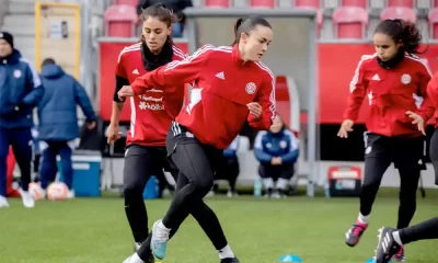 La Sele Femenina, con Melissa Herrera en cuenta, reconoció este miércoles la cancha del Wladyslaw Krol Municipal Stadium. Foto: FCRF.