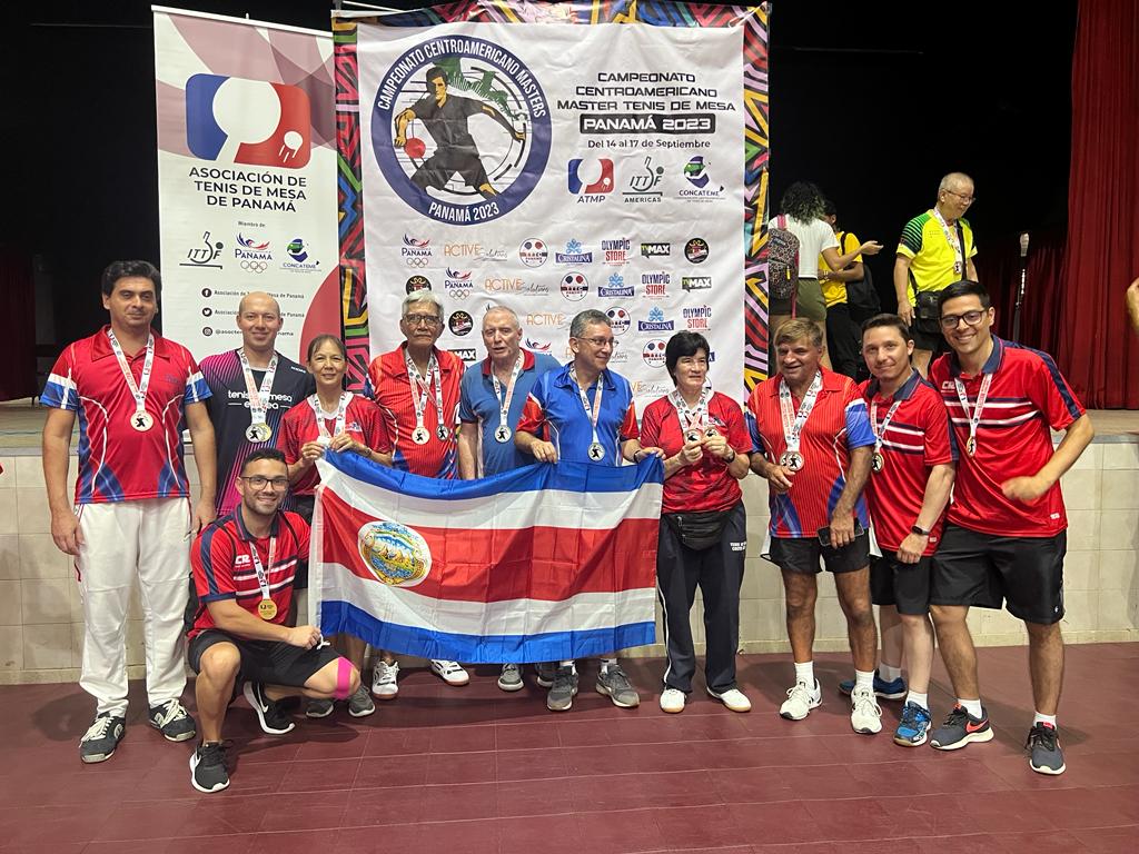 Costa Rica ganó el subcampeonato centroamericano de tenis de mesa máster gracias a 3 medallas de oro, 3 de plata y 5 de bronce.