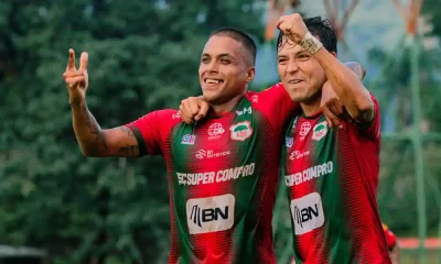 Dúo goleador en Guanacasteca: Joaquín Hernández y Erick Torres. Foto: ADG.