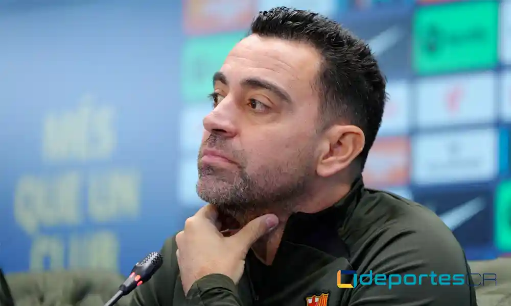 Xavi Hernández habló en conferencia de prensa este martes. Foto: Pau Barrena / AFP.