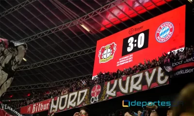 El 3 – 0 es real. El Bayer Leverkusen goleó al Bayern Munich y abrió brecha en la ruta hacia el título. Foto: Sascha Schuermann / AFP.