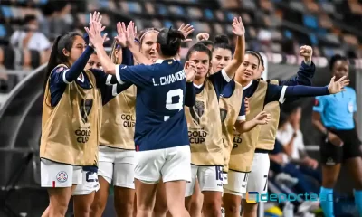 Lice Chamorro celebra su gol, que al final supuso la victoria para Paraguay. Foto Logan Riely / Getty Images North America / Getty Images via AFP.