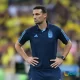 Lionel Scaloni, técnico de Argentina, durante un partido eliminatorio de cara a la Cpa del Mundo 2026. Foto: Carl De Souza / AFP.