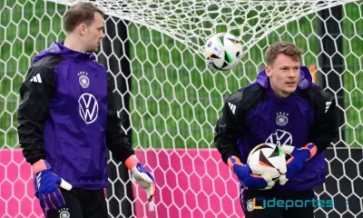 Manuel Neuer, arquero de la Selección de Alemania, llega a la Eurocopa como una de las figuras claves en la recuperación del equipo. Foto: Tobías Schwarz / AFP.