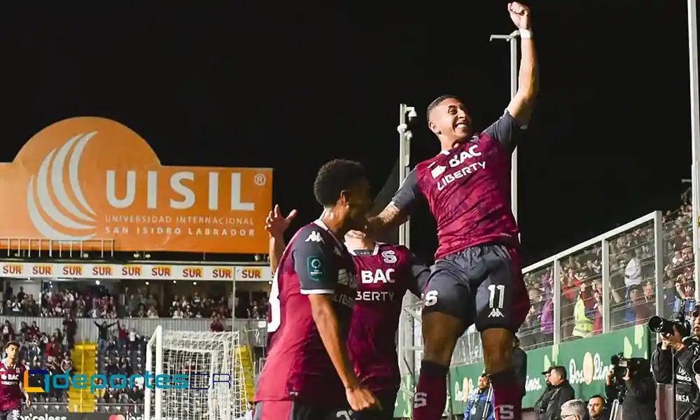 Marvin Loría, con su solitario gol, inclinó la balanza a favor del Saprissa ante Santos. Foto: Prensa / Saprissa.